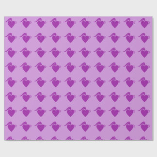 Papel De Regalo violeta corazón punk