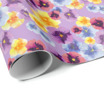 Violetas Boho Elegantes Acuarela Pensamientos Purp