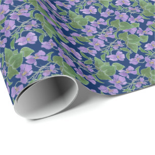 Papel De Regalo Violetas de bonito a Personalizar por envolver pap