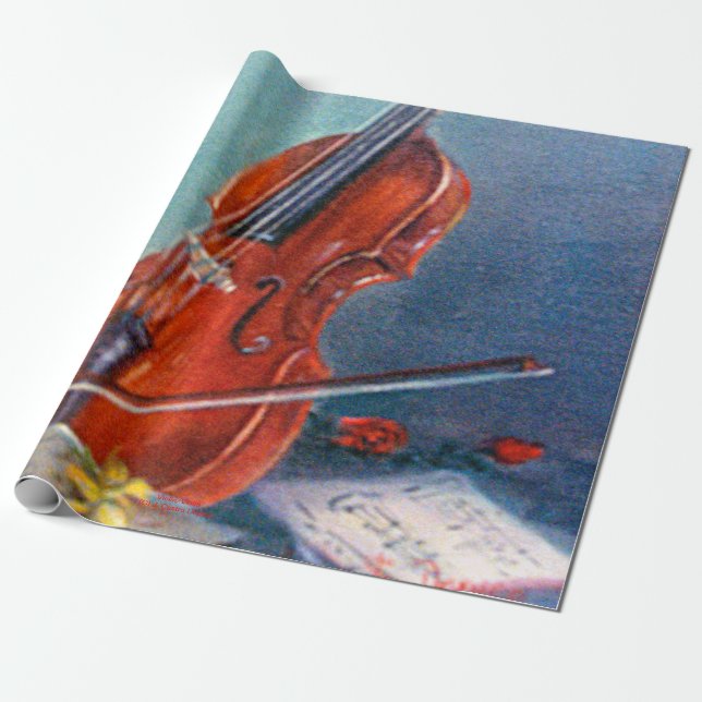 Papel De Regalo Violín/Violin (Desenrollado)