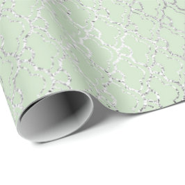 Papel De Regalo Vip de escalas de plata verde de la Casa de la Mon