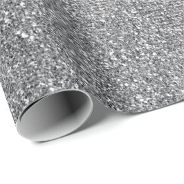 Papel De Regalo Vip De Vidrio Brillante Purpurina Pard Plateado