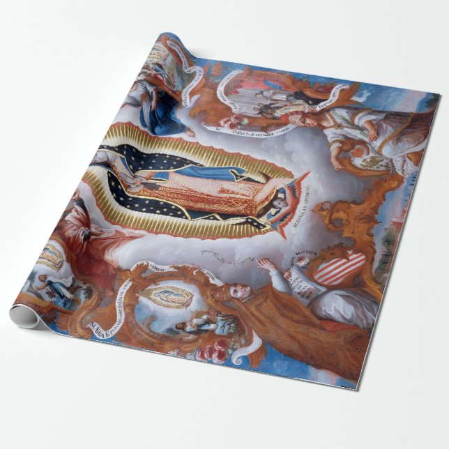 Papel De Regalo Virgen de México de Guadalupe (Desenrollado)