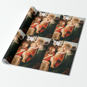 Papel De Regalo Virgen y Niño con San Juan Bautista