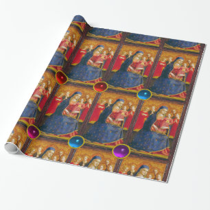 Papel De Regalo VIRGIN CON NIÑO Y ANGELES Fra Angelico Xmas
