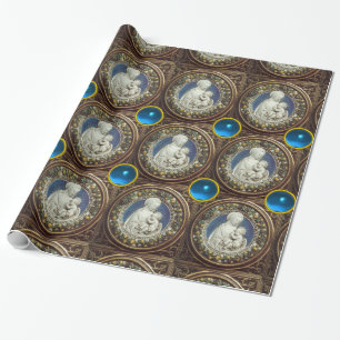 Papel De Regalo VIRGINA CON CHILE ,Gemas de zafiro azul