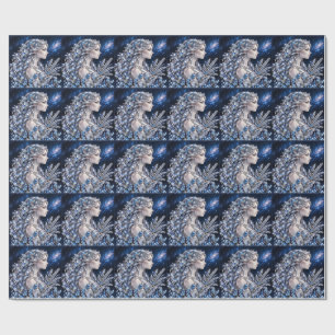 Papel De Regalo Virgo Cristal de Plata Colección de Lujo