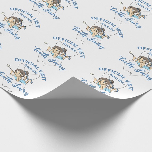 Papel De Regalo Visita de hadas de dientes (Esquina)
