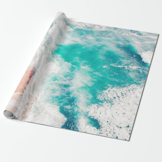 Papel De Regalo Vista aérea de las olas del océano (Desenrollado)