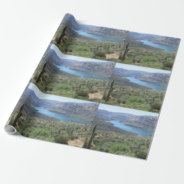 Papel De Regalo Vista de lago Apache (Desenrollado)