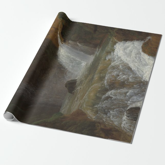 Papel De Regalo Vista de las cascadas de Tivoli (por Bidauld) (Desenrollado)