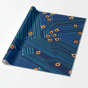 Papel De Regalo Vista de macrocierre de tablero electrónico de ord