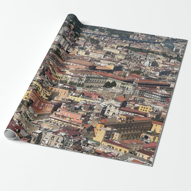 Papel De Regalo Vista de Nápoles, Italia (Desenrollado)