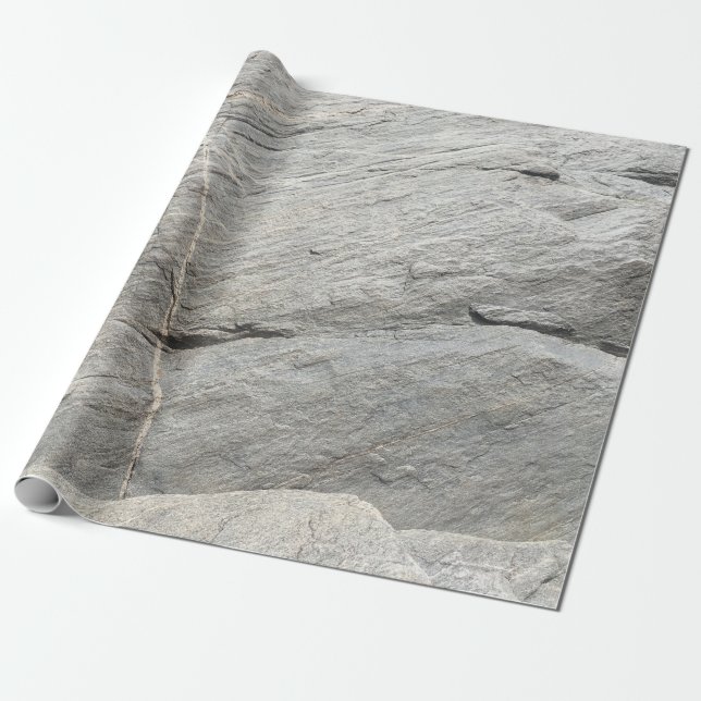 Papel De Regalo Vista de roca gris (Desenrollado)