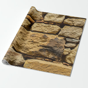 Papel De Regalo Vista de una pared antigua con abstracto de piedra