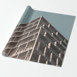 PAPEL DE REGALO VISTA INFERIOR DEL EDIFICIO DE ALTO AUMENTO