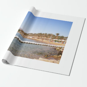 Papel De Regalo Vistas a la playa de arena Terrazzina