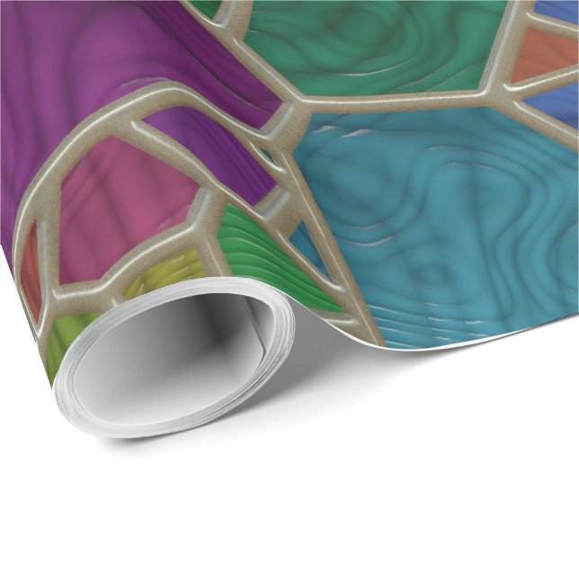 Papel De Regalo Vitral 9 (Esquina del rollo)