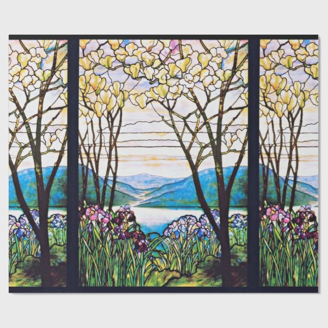 Papel De Regalo Vitral de Tiffany del vintage (Superficie plana)