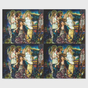 Papel De Regalo Vitral del nouveau del arte