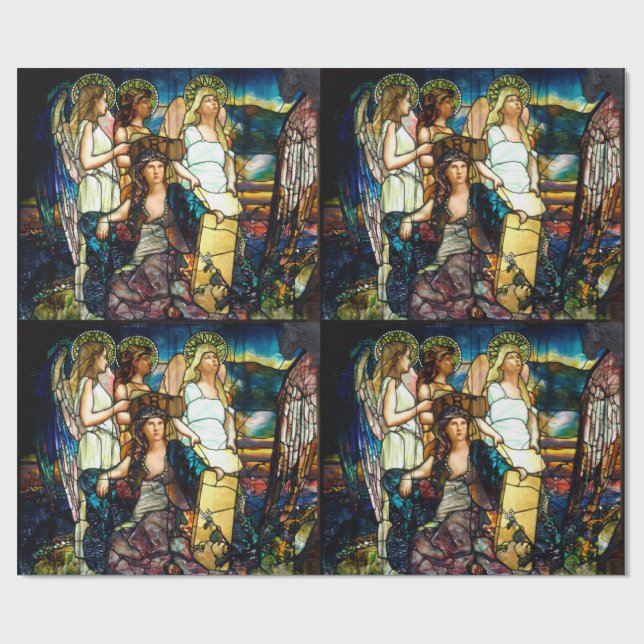 Papel De Regalo Vitral del nouveau del arte (Superficie plana)