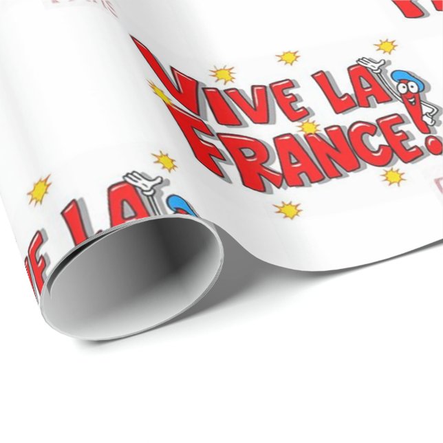 Papel De Regalo Vive la France (Esquina del rollo)