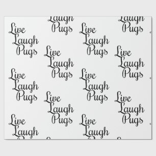 Papel De Regalo Vive Ríe Pug