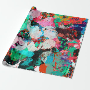 Papel De Regalo Vívido im del concepto de manchas de pintura en sh