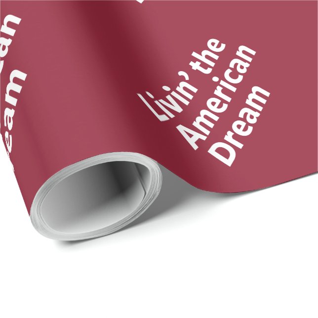 Papel De Regalo Viviendo el sueño americano (Esquina del rollo)