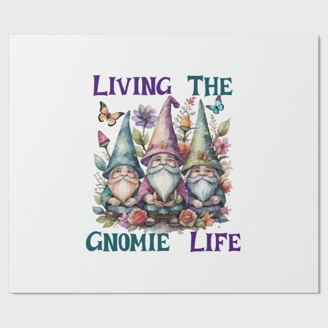 Papel De Regalo Viviendo la vida de gnomo (Superficie plana)
