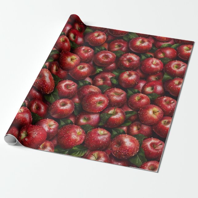 Papel De Regalo Vivir, amar, comer manzanas (Desenrollado)