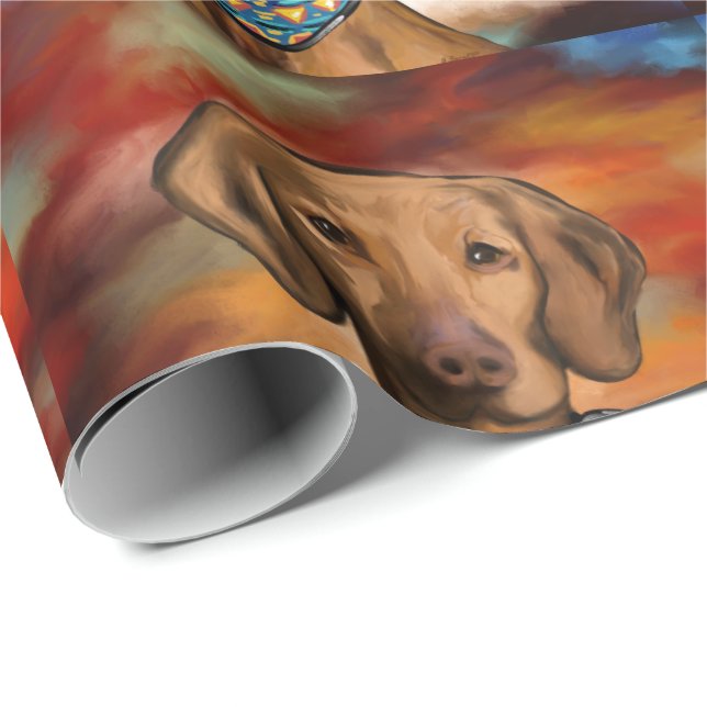 Papel De Regalo Vizsla (Esquina del rollo)