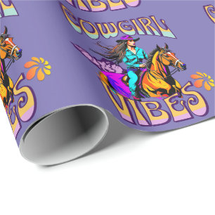 Papel De Regalo Voces y caballos de Rodeo Occidental