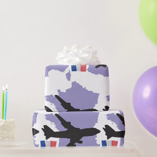 Papel De Regalo Volando A Francia