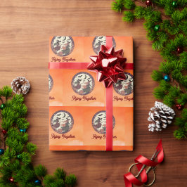 Papel De Regalo Volando juntos - Halloween personalizado