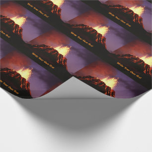 Papel De Regalo Volcán activo - Escribe tu propio texto