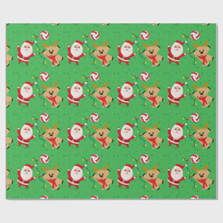 Papel De Regalo Voleibol Santa