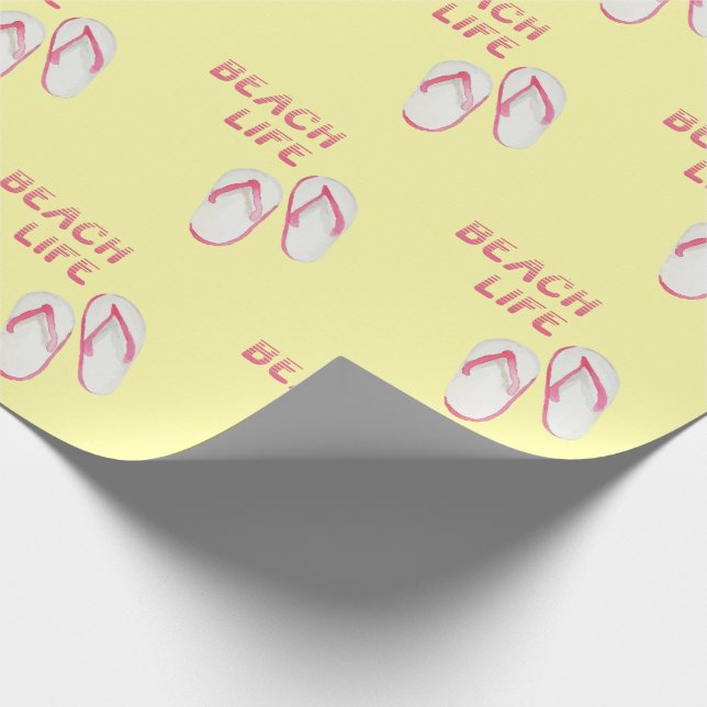 Papel De Regalo Volteo de Beach Life (Esquina)