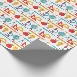 Papel De Regalo Volver Al Patrón Escolar - Educación Docente