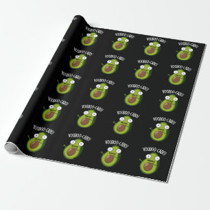 Papel De Regalo Voodoo-cado Funny Aguacate Pun Dark BG