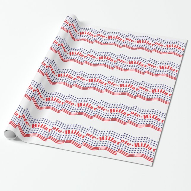 Papel De Regalo votar por hillary (Desenrollado)