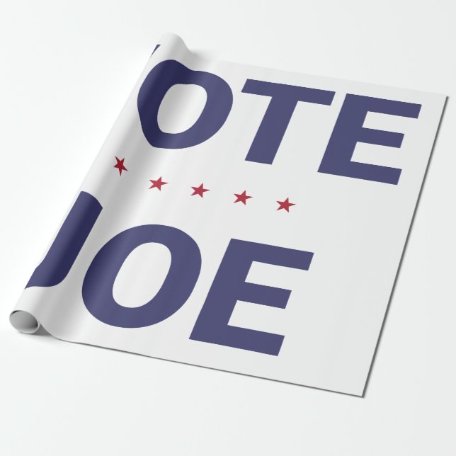 Papel De Regalo Vote Joe (elección de Estados Unidos 2020) (Desenrollado)