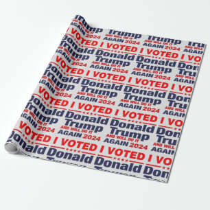PAPEL DE REGALO VOTÉ POR DONALD TRUMP