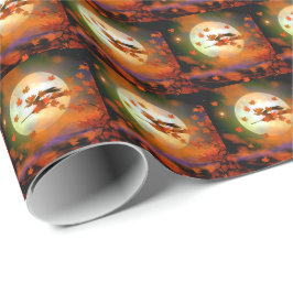 Papel De Regalo Vuelo de brujas de Halloween