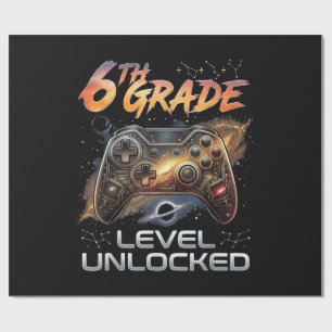 Papel De Regalo Vuelta al cole gamer de 6º curso primer día de cla