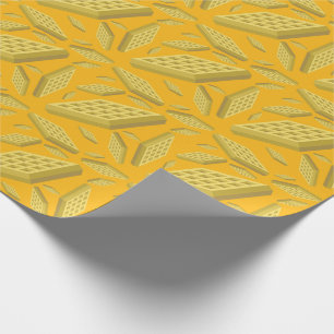 Papel De Regalo Waffle Cute Breakfast Brunch Niños 1er cumpleaño