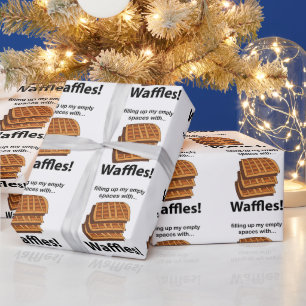 Papel De Regalo Waffles Llenando Mis Espacios Vacíos Con Waffles