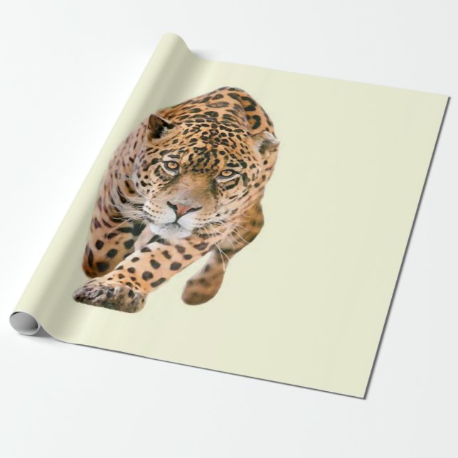 Papel De Regalo Walking Jaguar Eyes (Desenrollado)