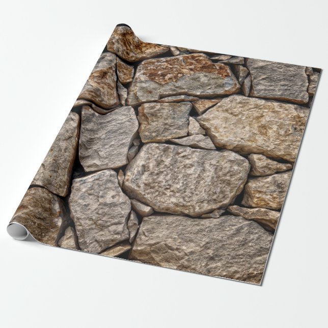 Papel De Regalo Wall stones masonry rocks (Desenrollado)
