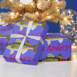 Papel De Regalo Walleye Pike "Ten un Navidad alegre"